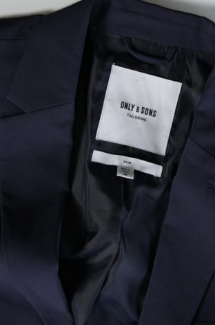 Ανδρικό σακάκι Only & Sons, Μέγεθος L, Χρώμα Μπλέ, Τιμή 14,43 €