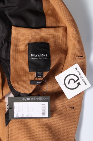Ανδρικό σακάκι Only & Sons, Μέγεθος M, Χρώμα Καφέ, Τιμή 16,96 €