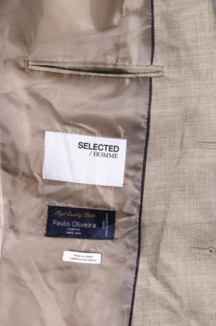 Herren Sakko Selected Homme, Größe L, Farbe Beige, Preis € 47,09