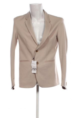 Herren Sakko Zara, Größe M, Farbe Beige, Preis € 15,55