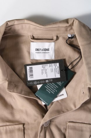 Herrenjacke Only & Sons, Größe L, Farbe Beige, Preis € 15,88