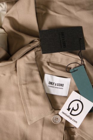 Herrenjacke Only & Sons, Größe M, Farbe Beige, Preis € 14,69