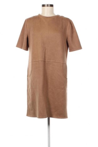 Kleid Zara, Größe L, Farbe Braun, Preis 8,46 €