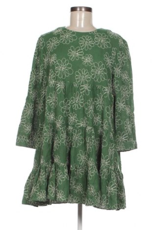 Рокля Zara, Размер L, Цвят Зелен, Цена 62,72 лв.