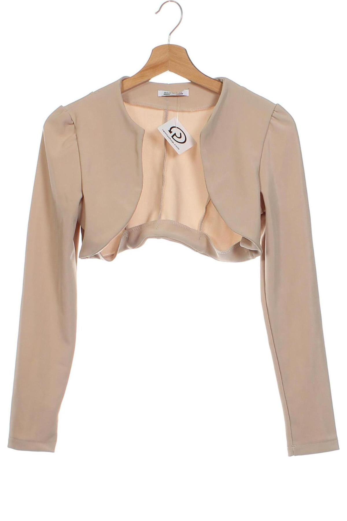 Bolero Made In Italy, Größe XS, Farbe Beige, Preis 5,25 €