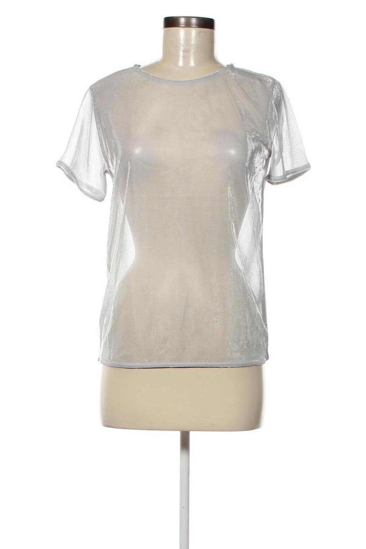 Damen Shirt, Größe M, Farbe Silber, Preis 4,96 €