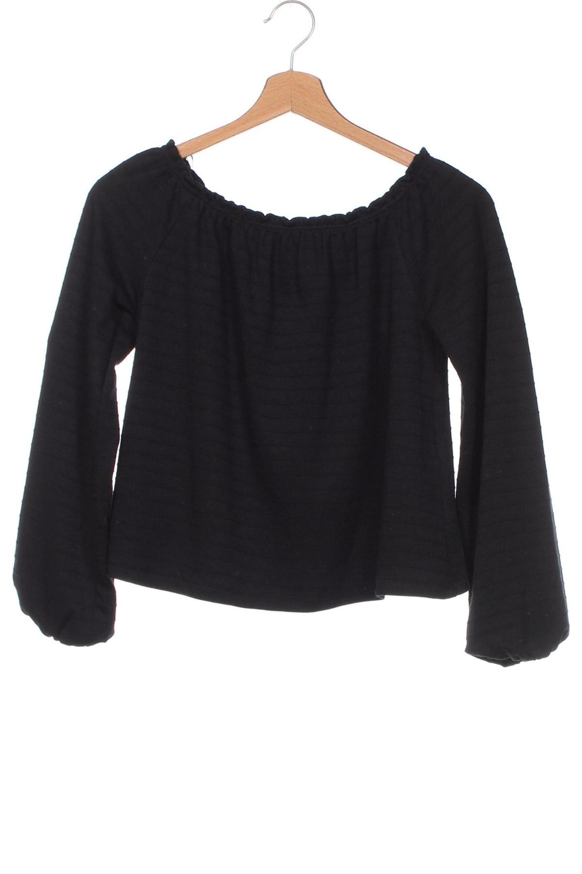 Γυναικεία μπλούζα Bershka, Μέγεθος XS, Χρώμα Μαύρο, Τιμή 9,80 €