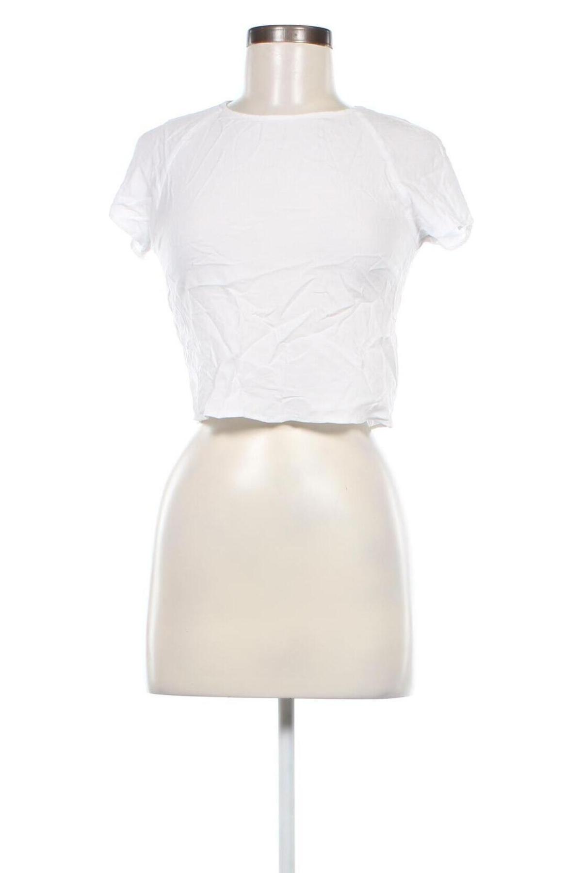 Damen Shirt Bershka, Größe S, Farbe Weiß, Preis 3,17 €