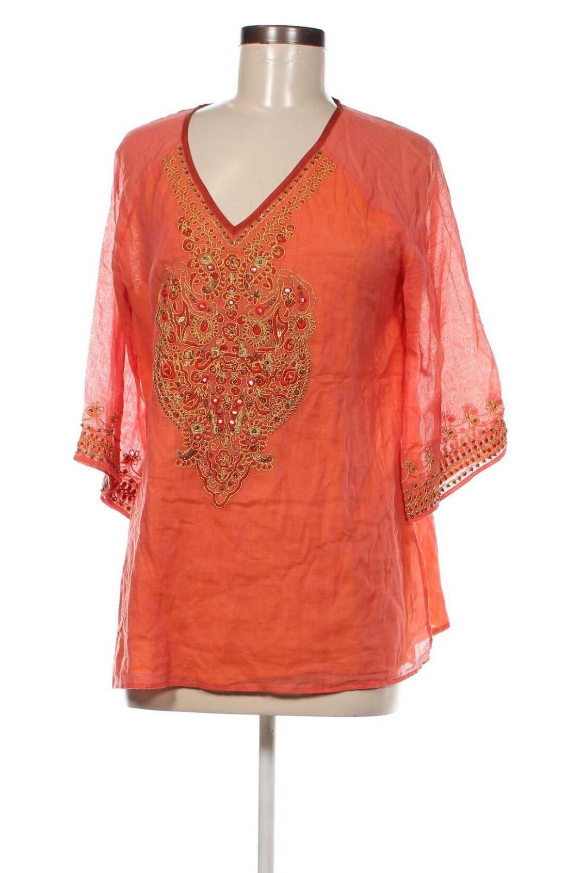 Damen Shirt British India, Größe M, Farbe Orange, Preis 11,83 €