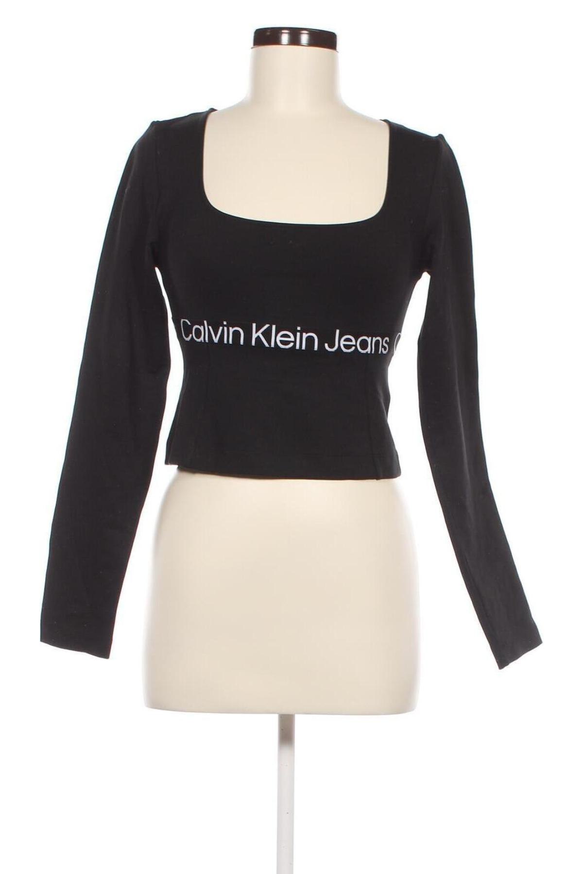 Дамска блуза Calvin Klein, Размер S, Цвят Черен, Цена 91,35 лв.