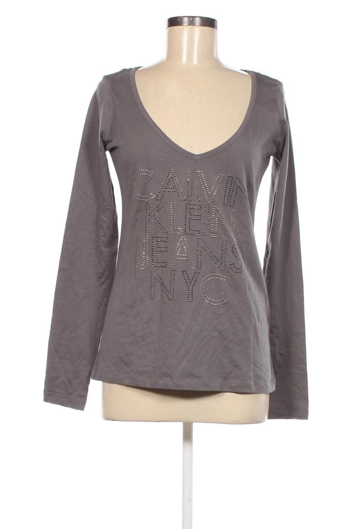 Damen Shirt Calvin Klein Jeans, Größe M, Farbe Grau, Preis € 38,27