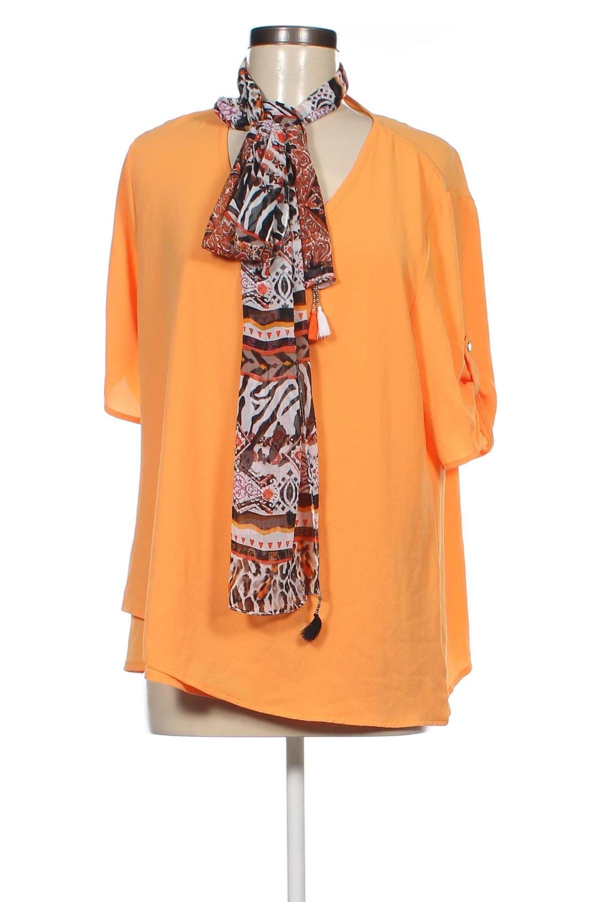 Γυναικεία μπλούζα Canda, Μέγεθος L, Χρώμα Πορτοκαλί, Τιμή 6,11 €