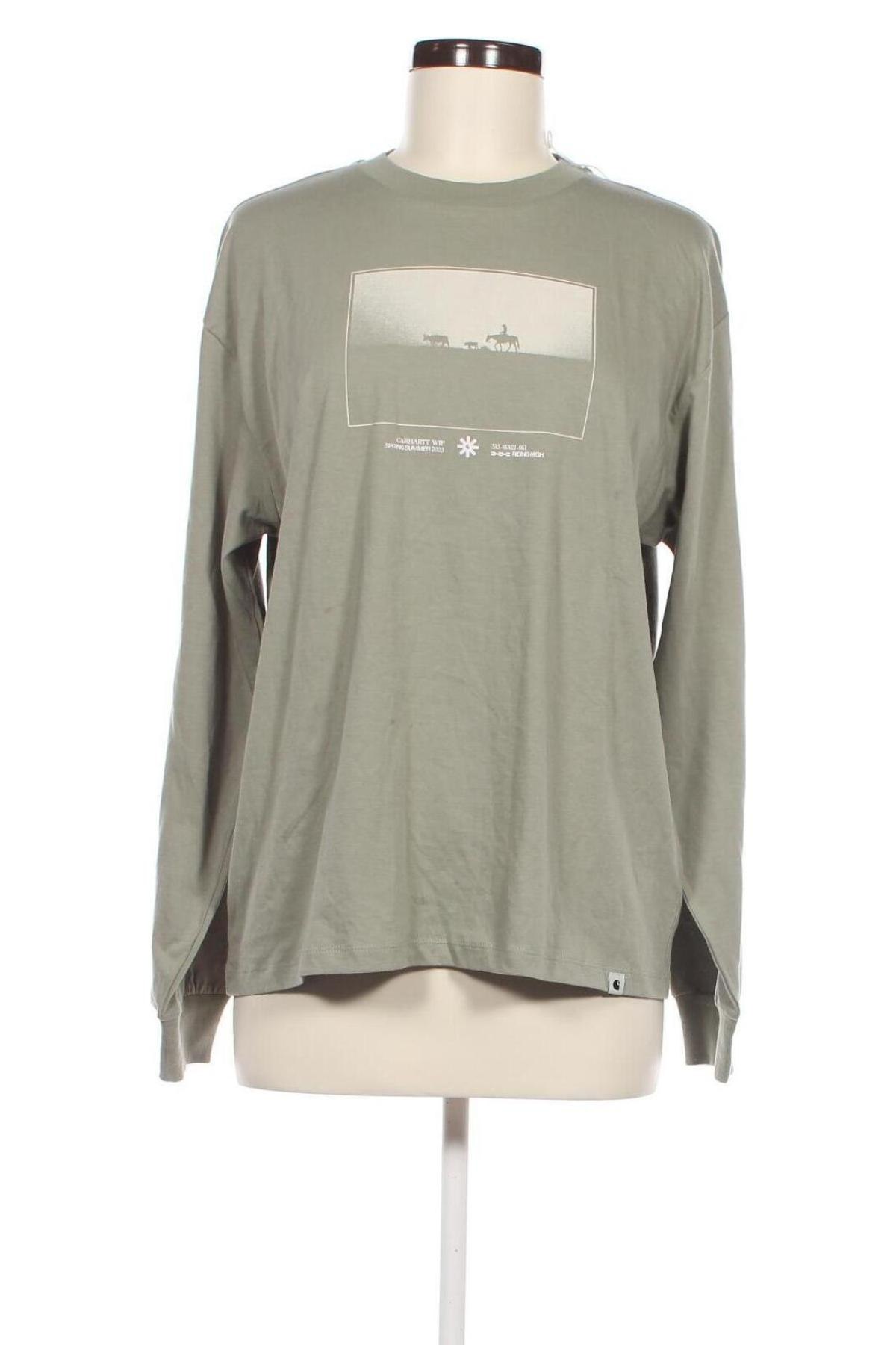 Дамска блуза Carhartt, Размер M, Цвят Зелен, Цена 54,00 лв.