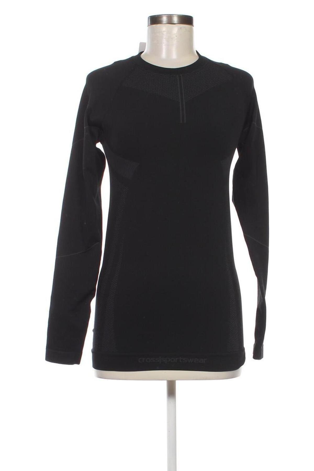Γυναικεία μπλούζα Cross Sportswear, Μέγεθος L, Χρώμα Μαύρο, Τιμή 9,46 €