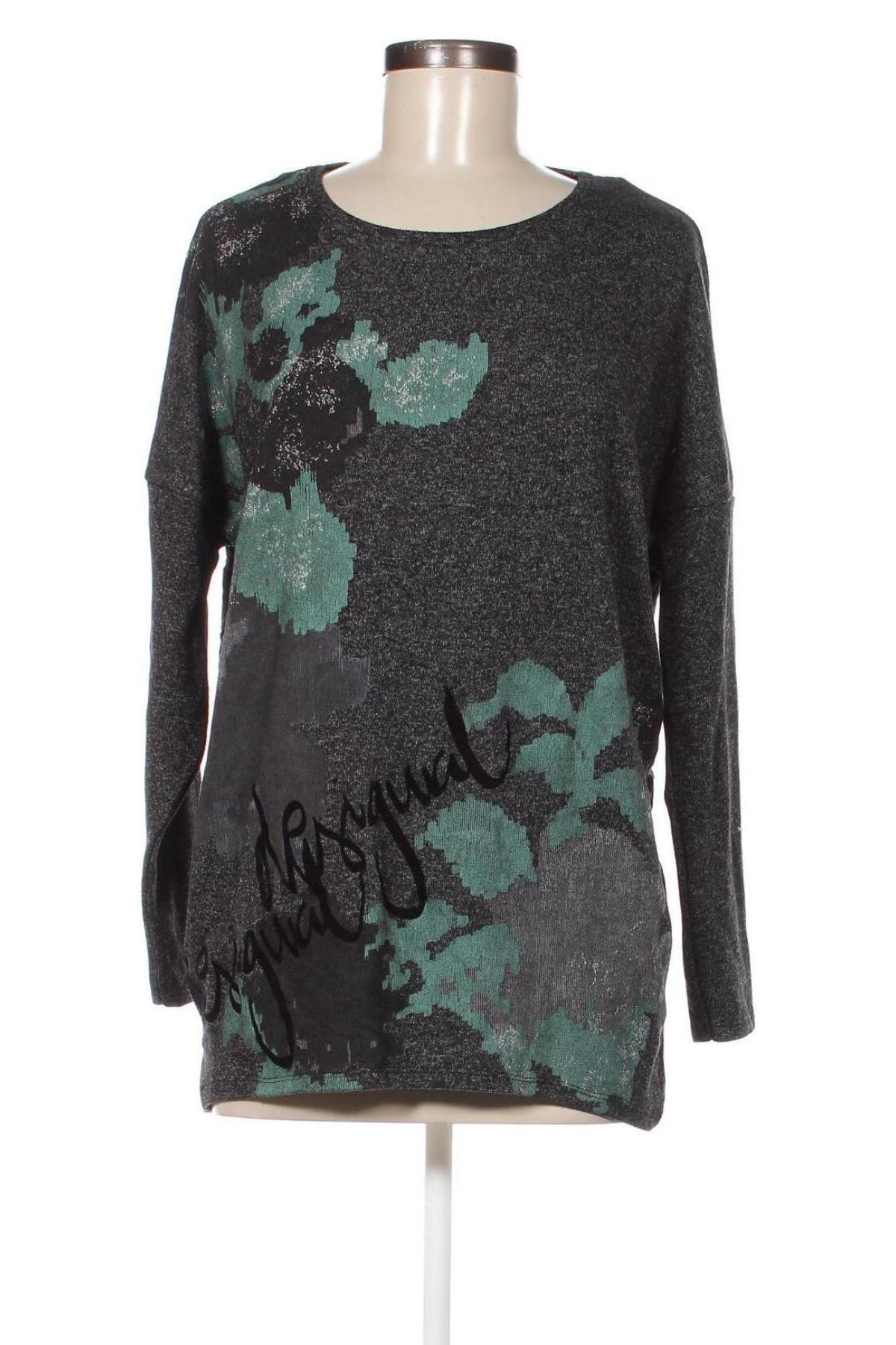 Γυναικεία μπλούζα Desigual, Μέγεθος S, Χρώμα Γκρί, Τιμή 13,36 €