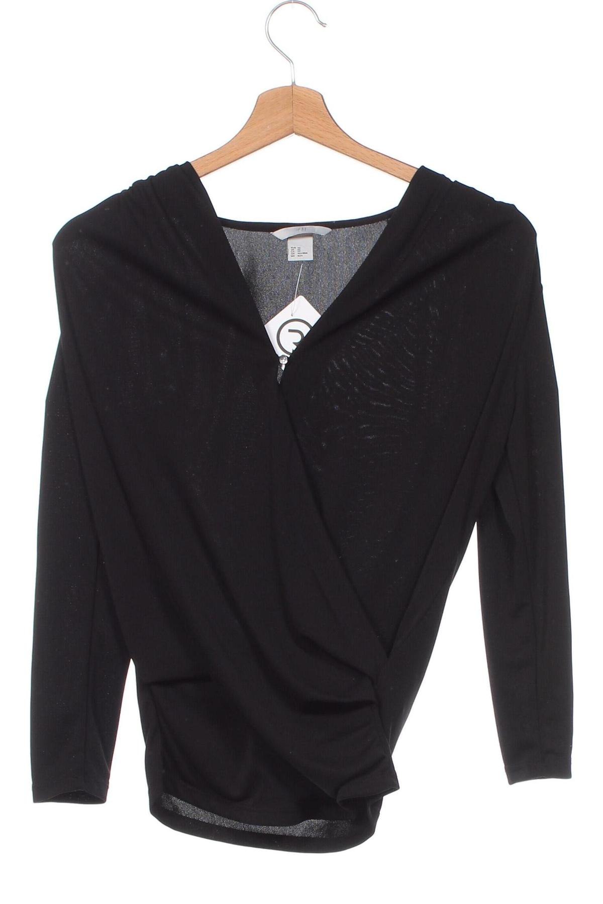 Damen Shirt H&M, Größe XS, Farbe Schwarz, Preis € 1,99