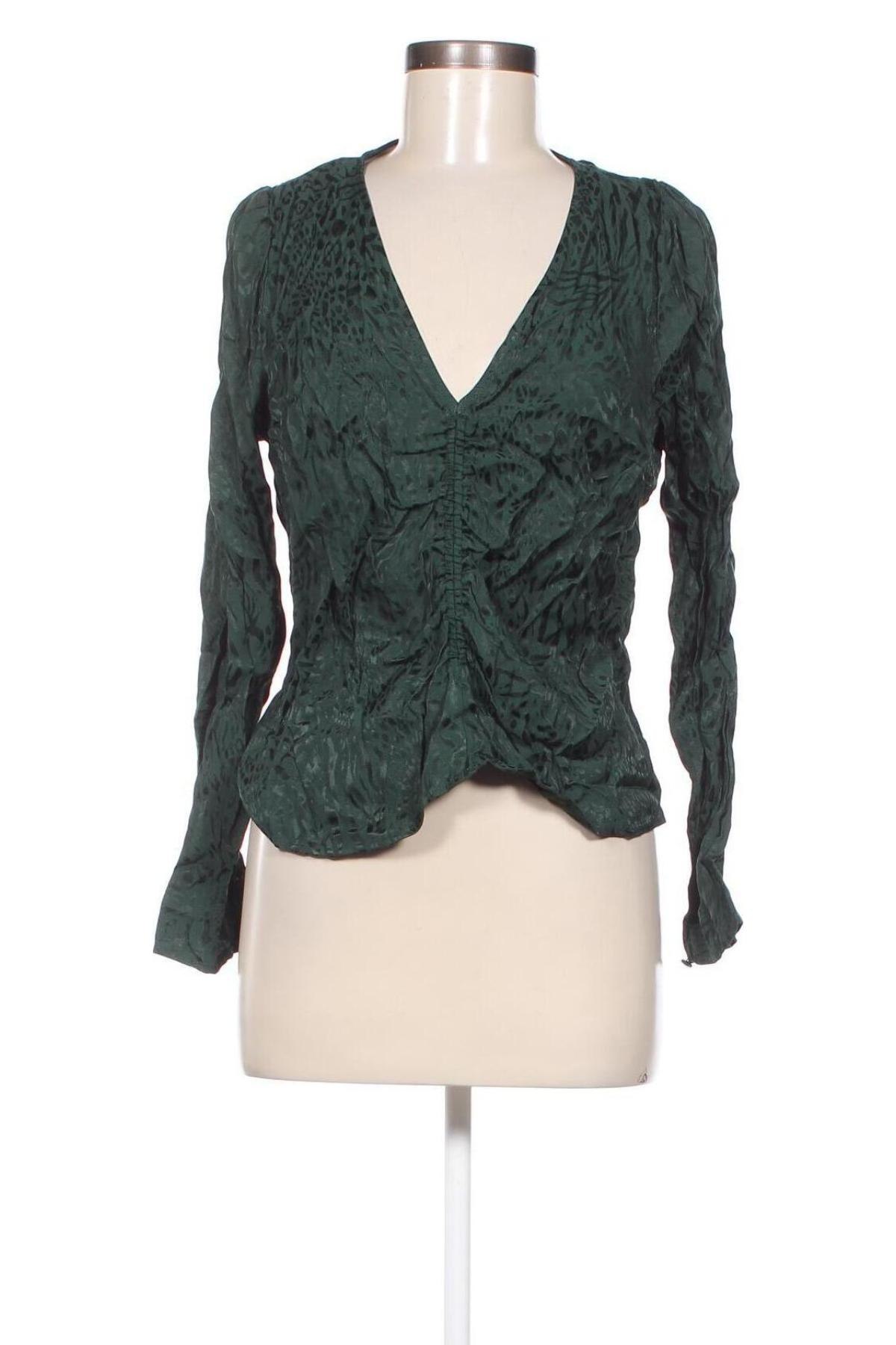 Дамска блуза H&M, Размер M, Цвят Зелен, Цена 15,50 лв.