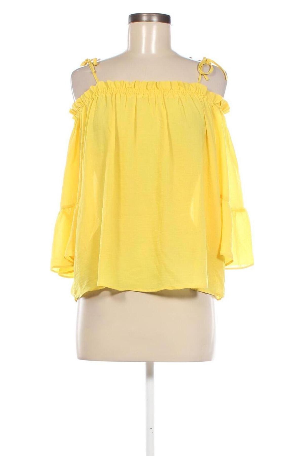 Damen Shirt H&M Conscious Collection, Größe S, Farbe Gelb, Preis 3,97 €
