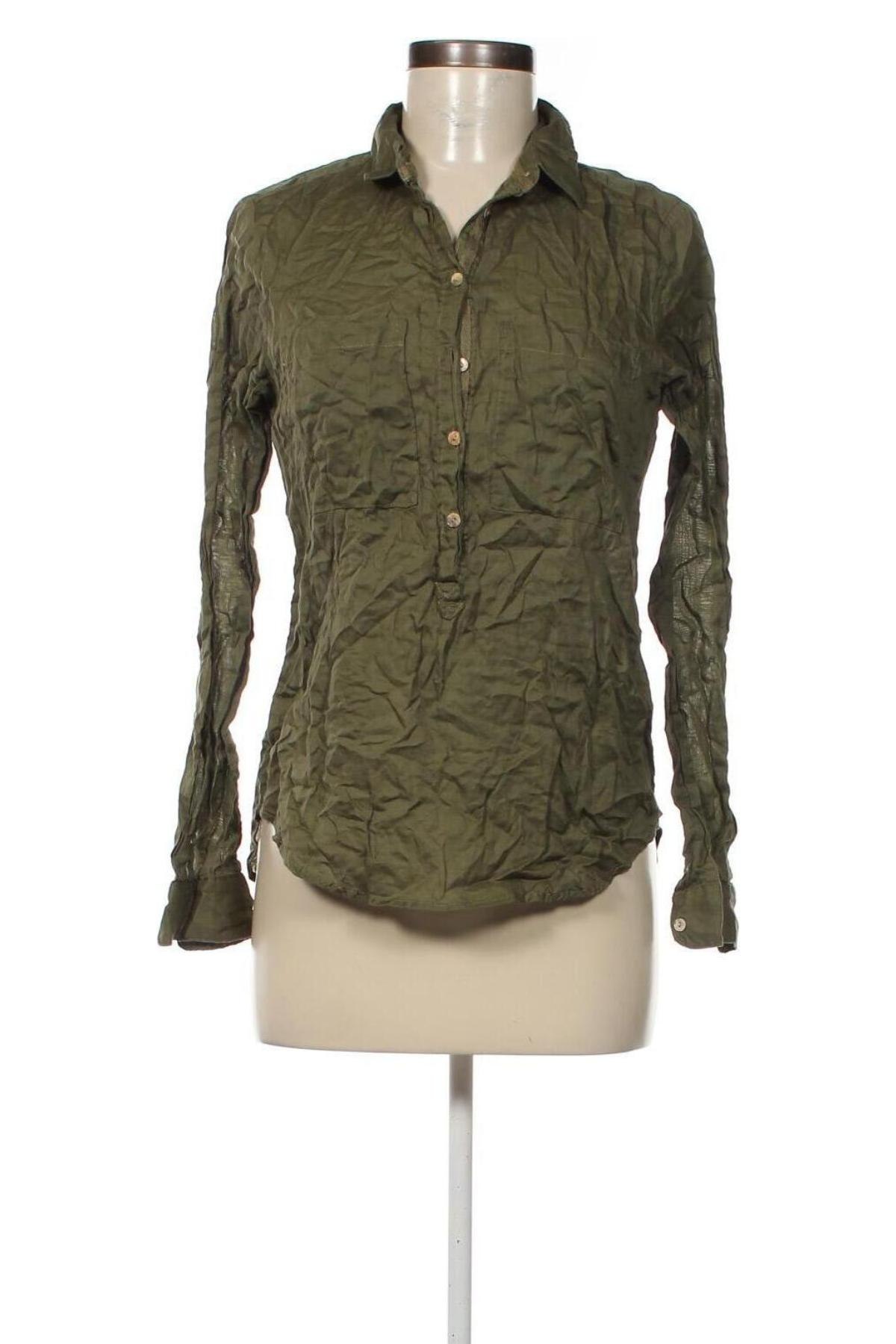 Damen Shirt H&M L.O.G.G., Größe XS, Farbe Grün, Preis 3,97 €