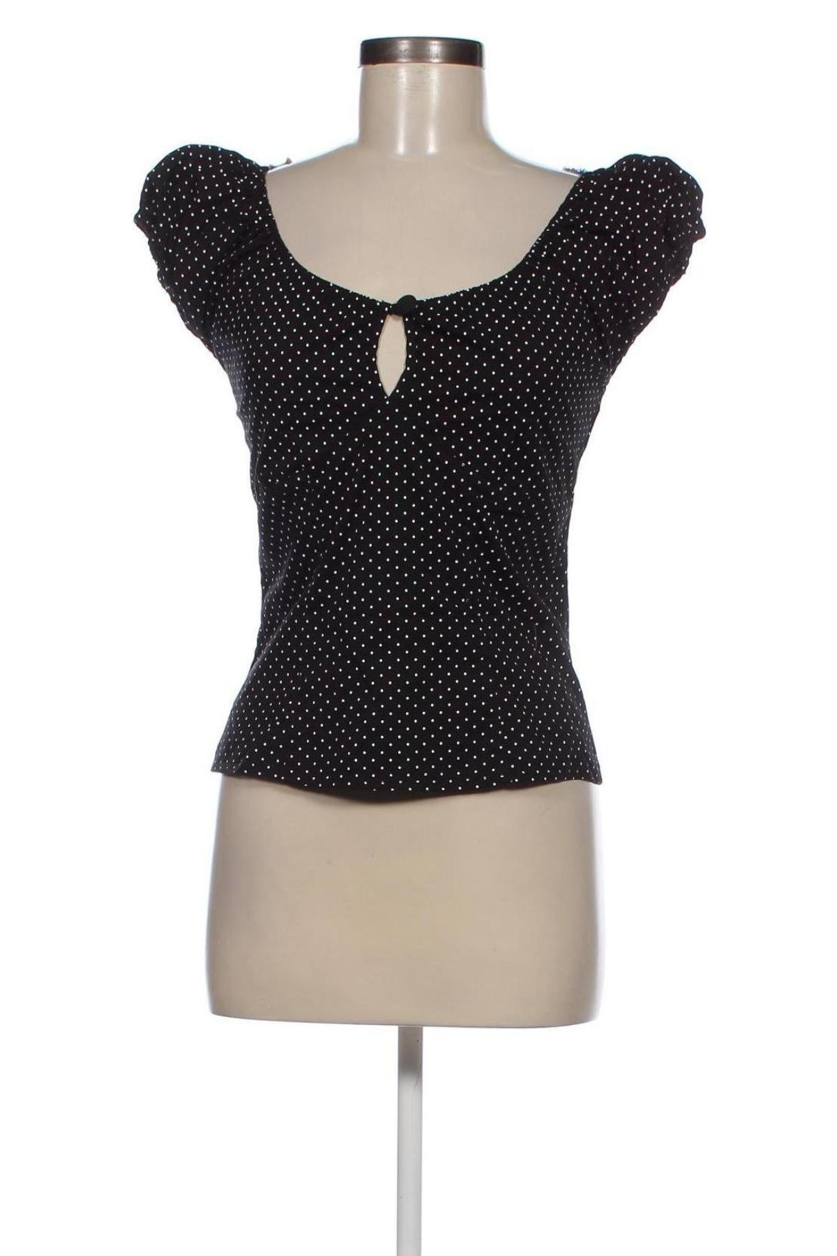 Γυναικεία μπλούζα Hell Bunny, Μέγεθος M, Χρώμα Μαύρο, Τιμή 9,39 €