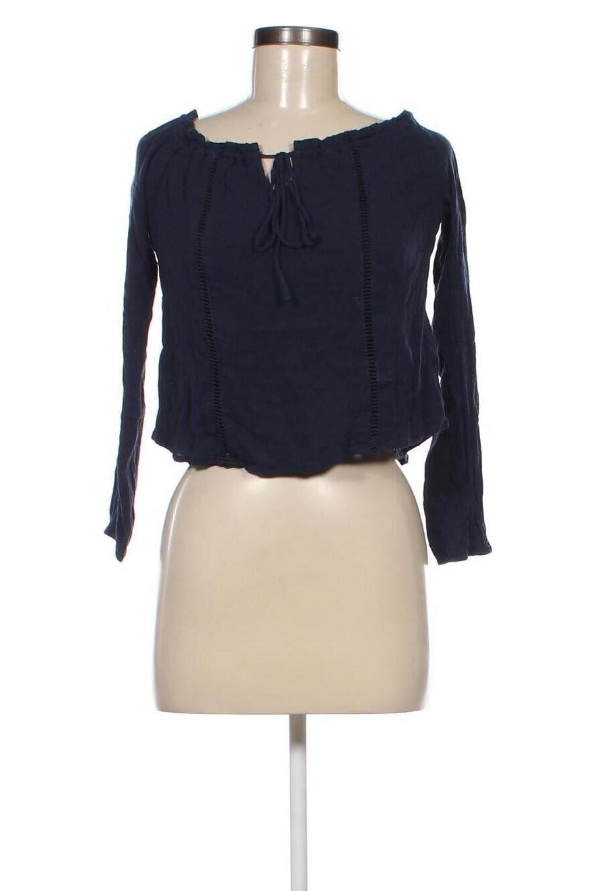 Дамска блуза Hollister, Размер XS, Цвят Син, Цена 11,90 лв.