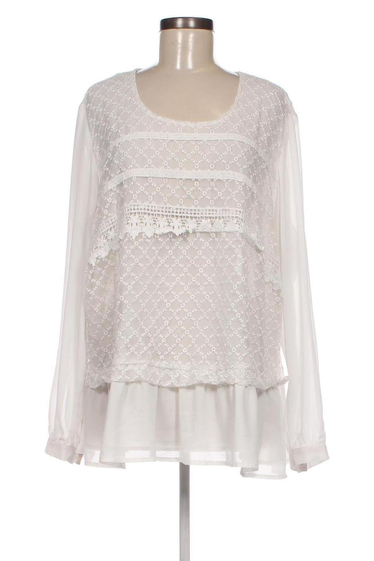 Γυναικεία μπλούζα Junarose, Μέγεθος XXL, Χρώμα Λευκό, Τιμή 21,03 €