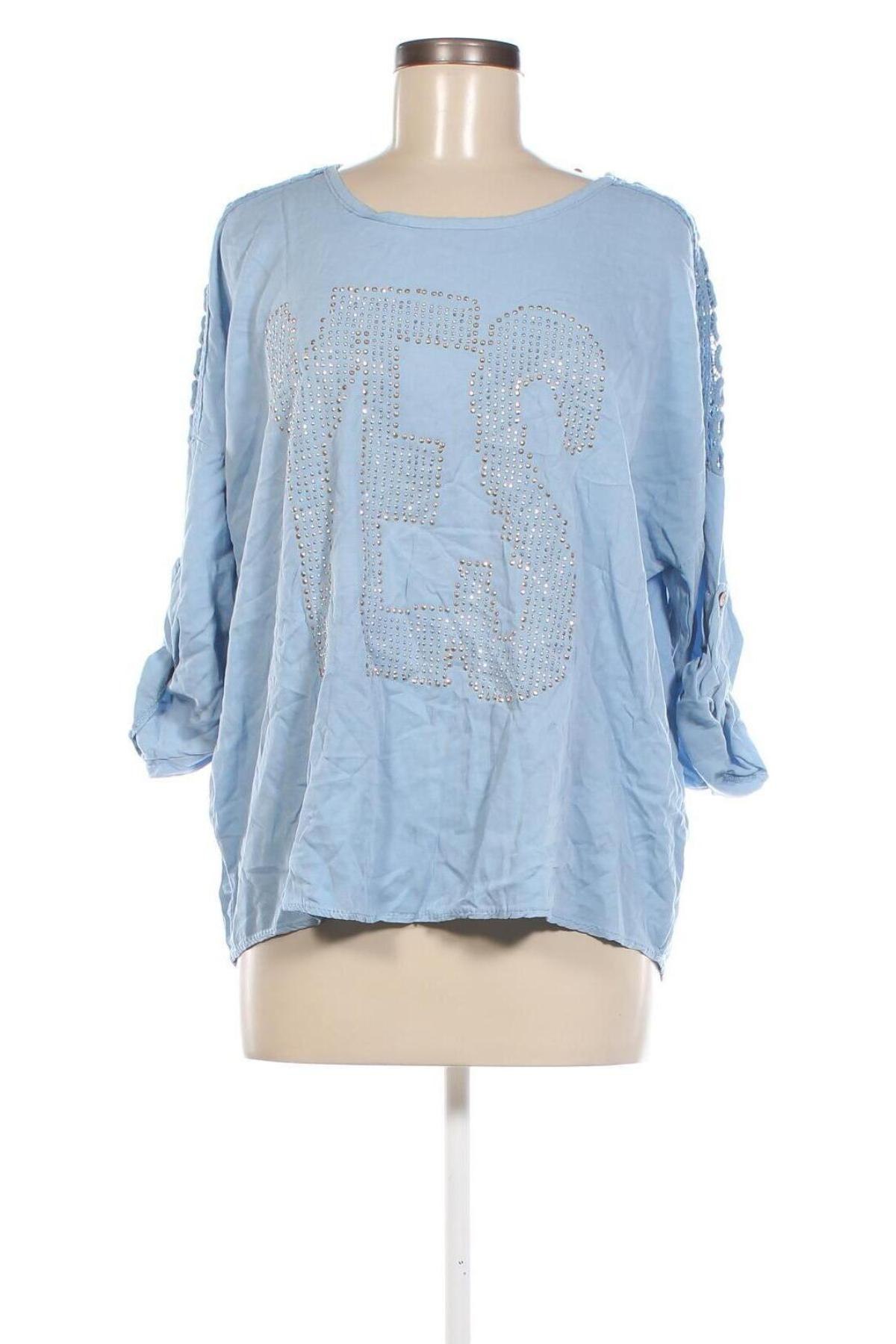 Damen Shirt Made In Italy, Größe L, Farbe Blau, Preis € 6,61