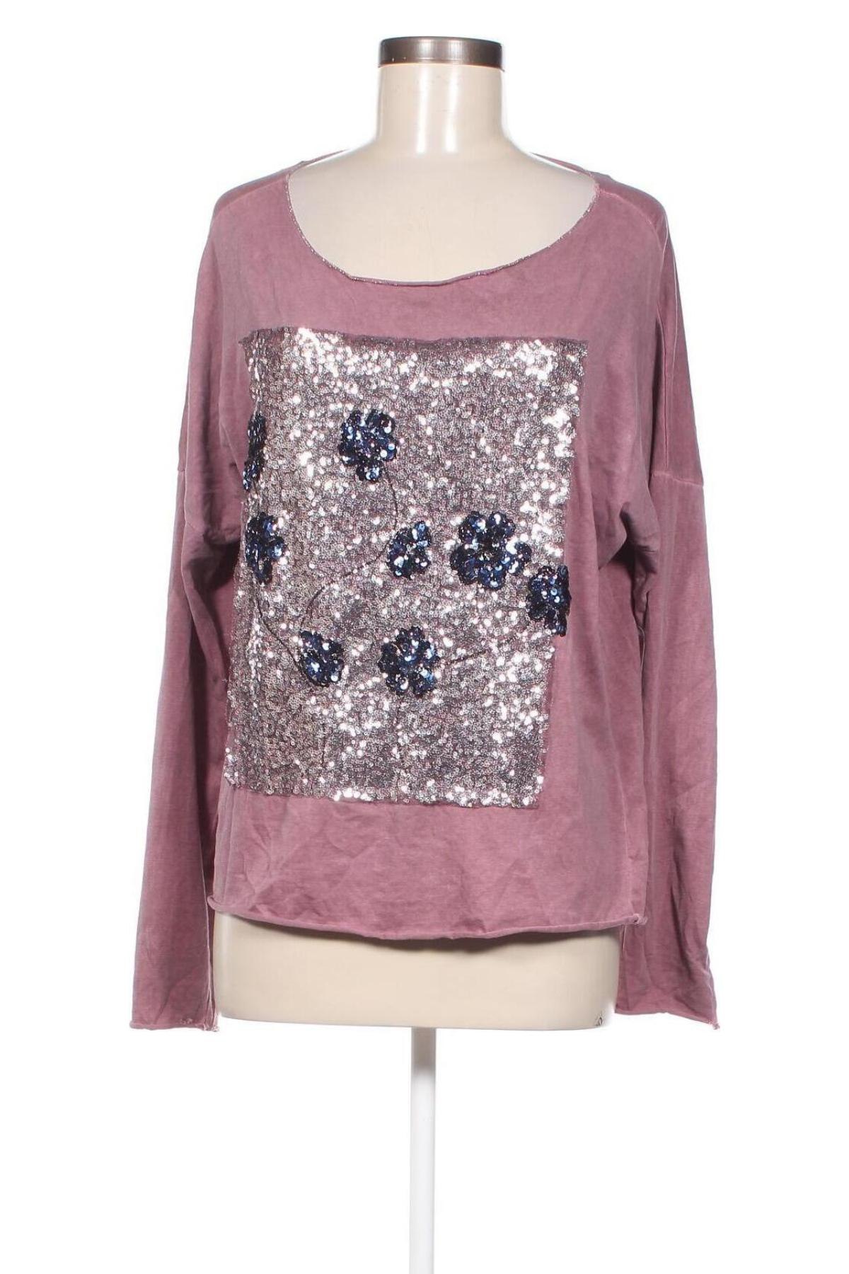 Дамска блуза Made In Italy, Размер XL, Цвят Розов, Цена 10,45 лв.