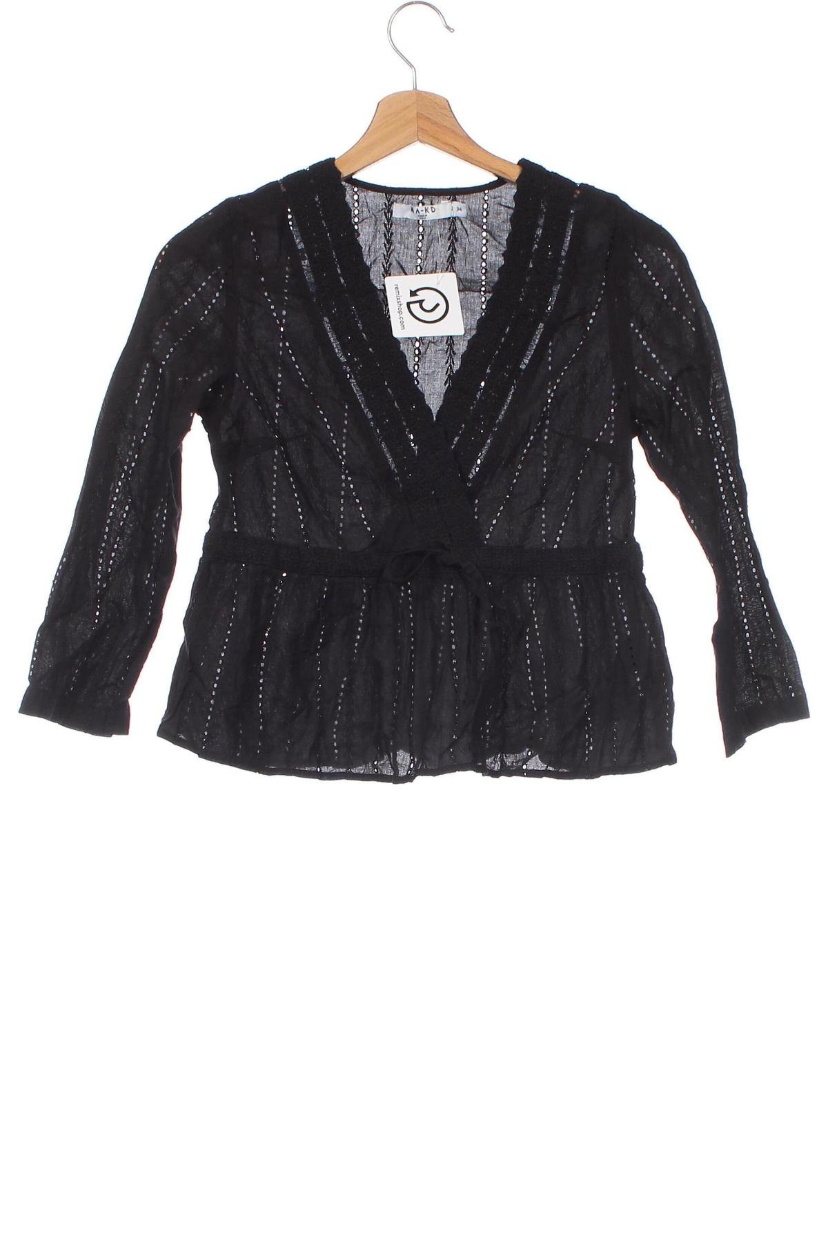 Γυναικεία μπλούζα NA-KD, Μέγεθος XS, Χρώμα Μαύρο, Τιμή 10,43 €