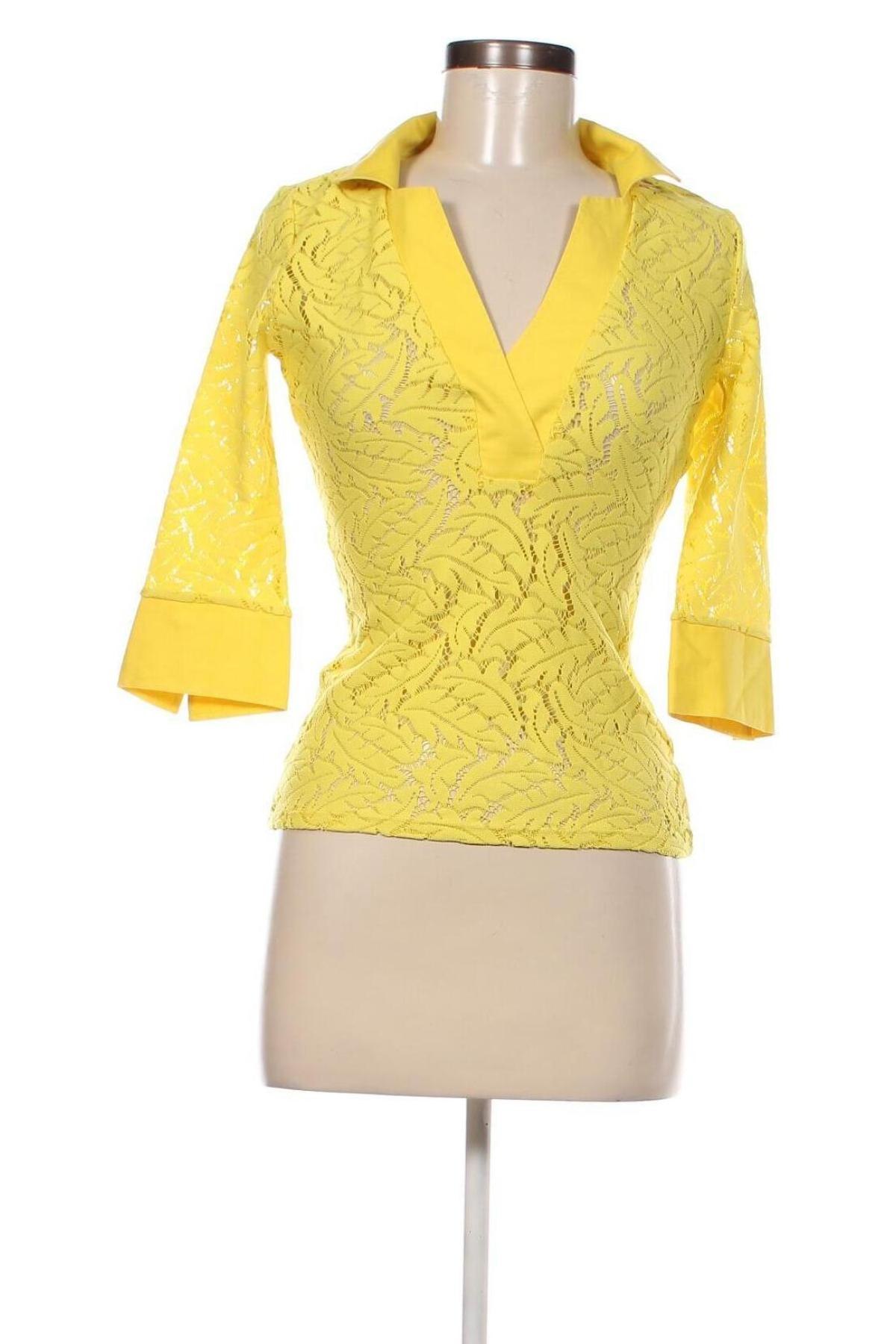 Γυναικεία μπλούζα Nara Camicie, Μέγεθος S, Χρώμα Κίτρινο, Τιμή 5,48 €