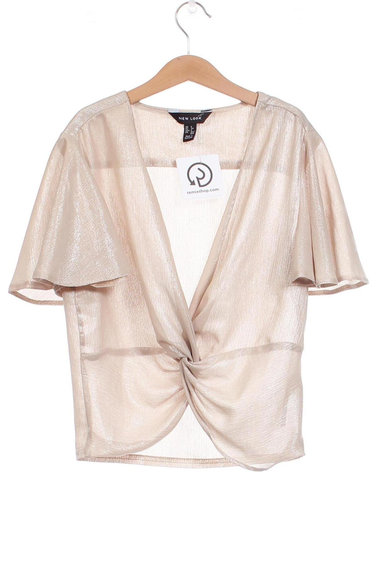 Γυναικεία μπλούζα New Look, Μέγεθος XS, Χρώμα  Μπέζ, Τιμή 5,55 €