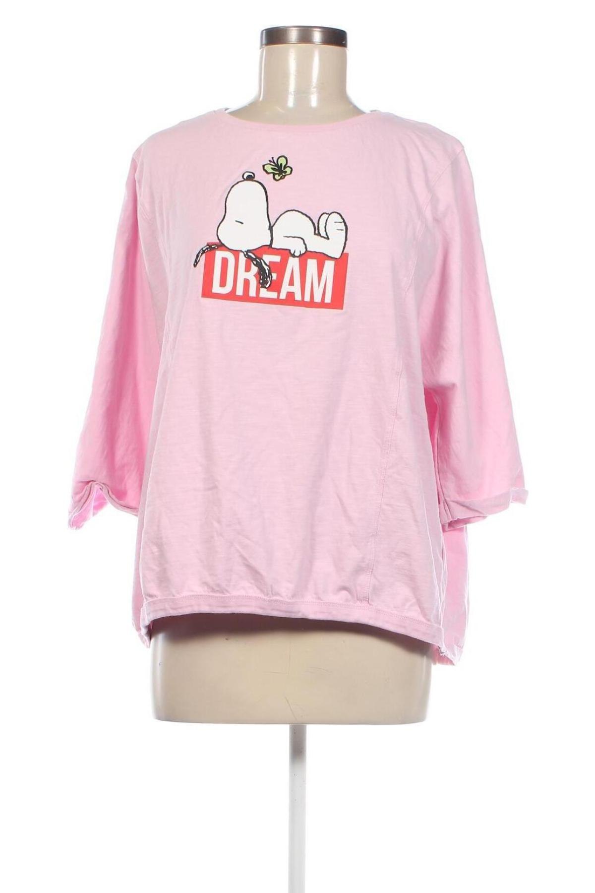 Γυναικεία μπλούζα Peanuts, Μέγεθος XXL, Χρώμα Ρόζ , Τιμή 5,55 €