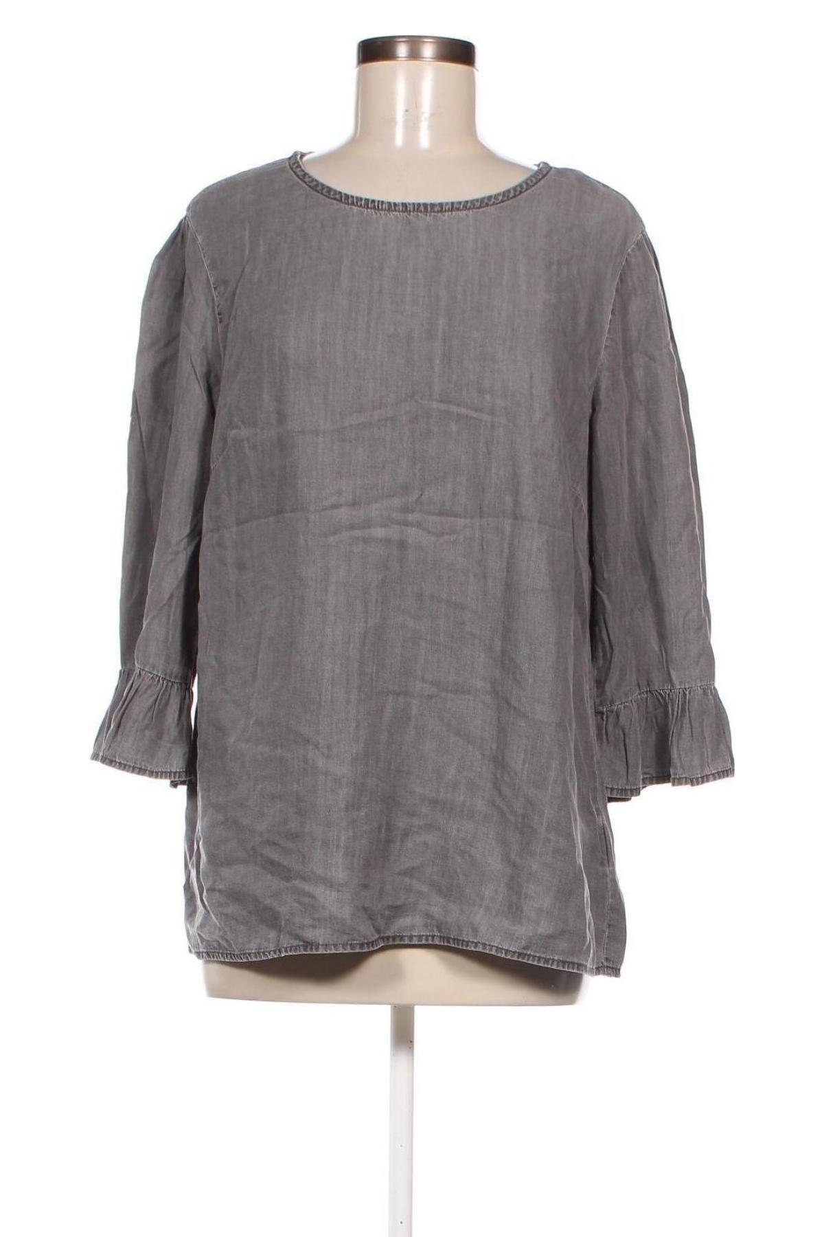 Damen Shirt Peckott, Größe L, Farbe Grau, Preis 5,29 €