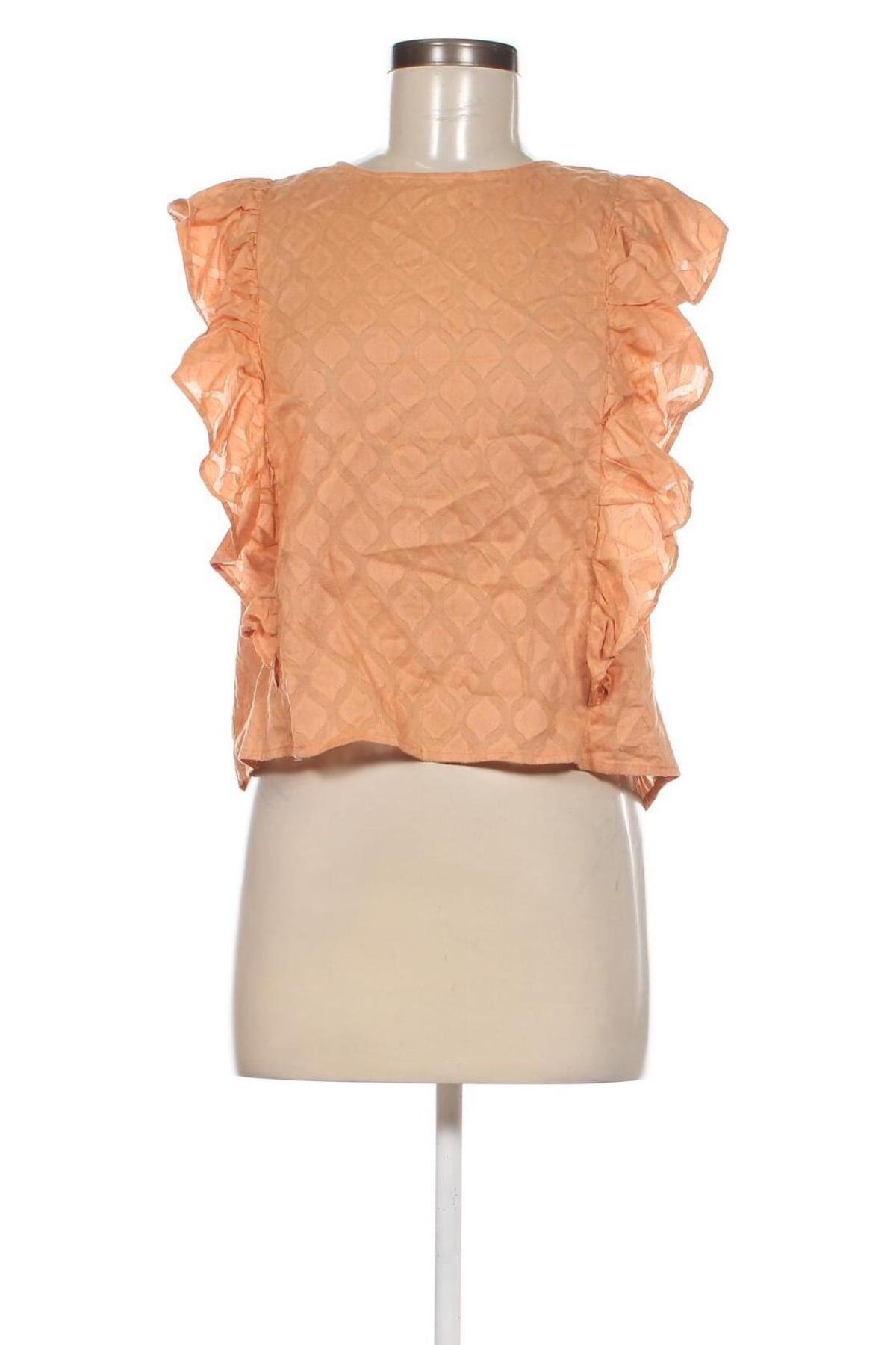 Дамска блуза Pieces, Размер L, Цвят Оранжев, Цена 26,22 лв.