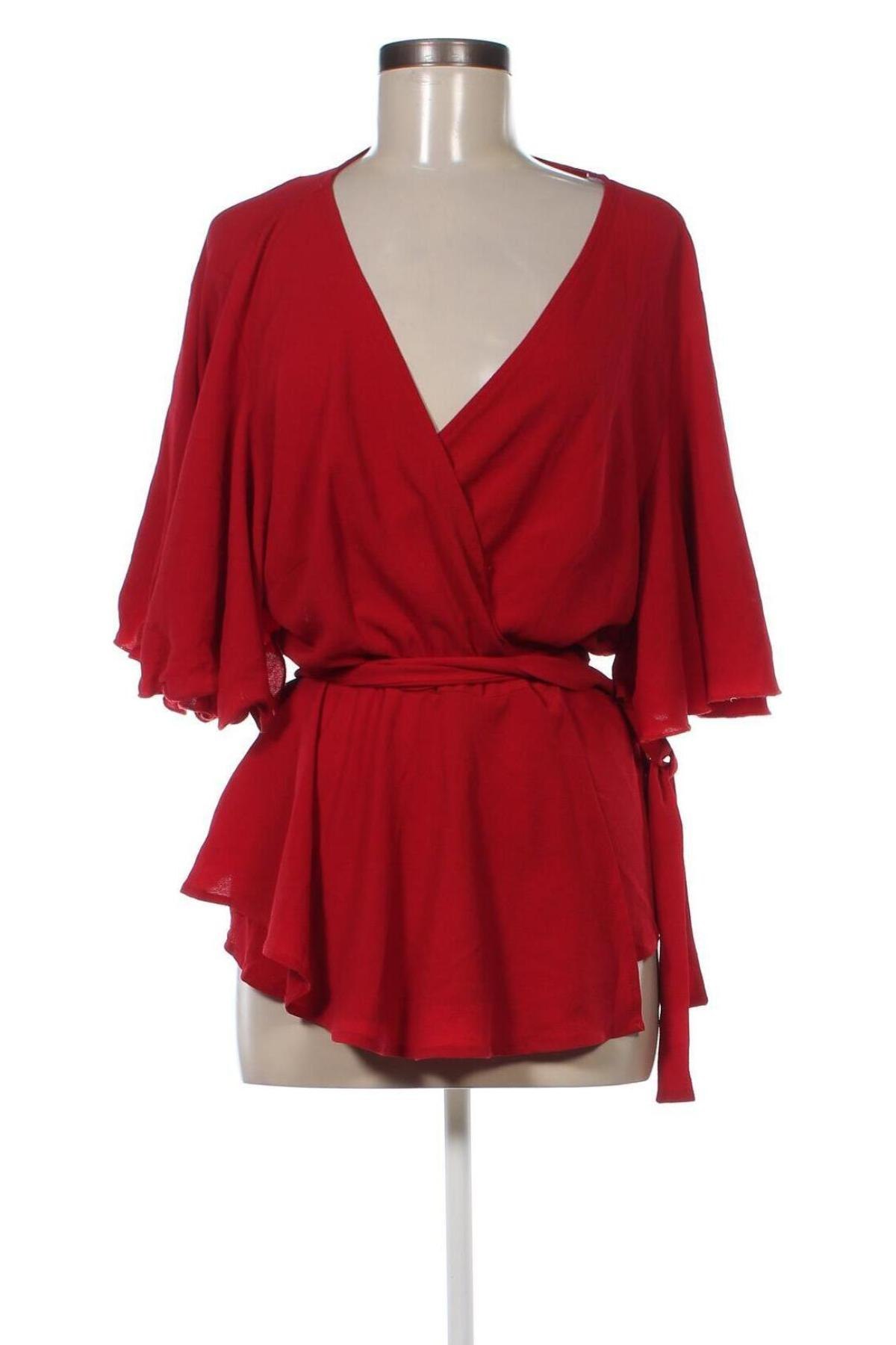 Дамска блуза SHEIN, Размер 3XL, Цвят Червен, Цена 19,00 лв.