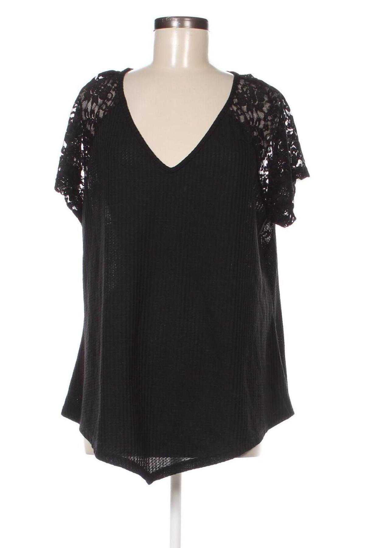 Дамска блуза SHEIN, Размер XXL, Цвят Черен, Цена 10,45 лв.