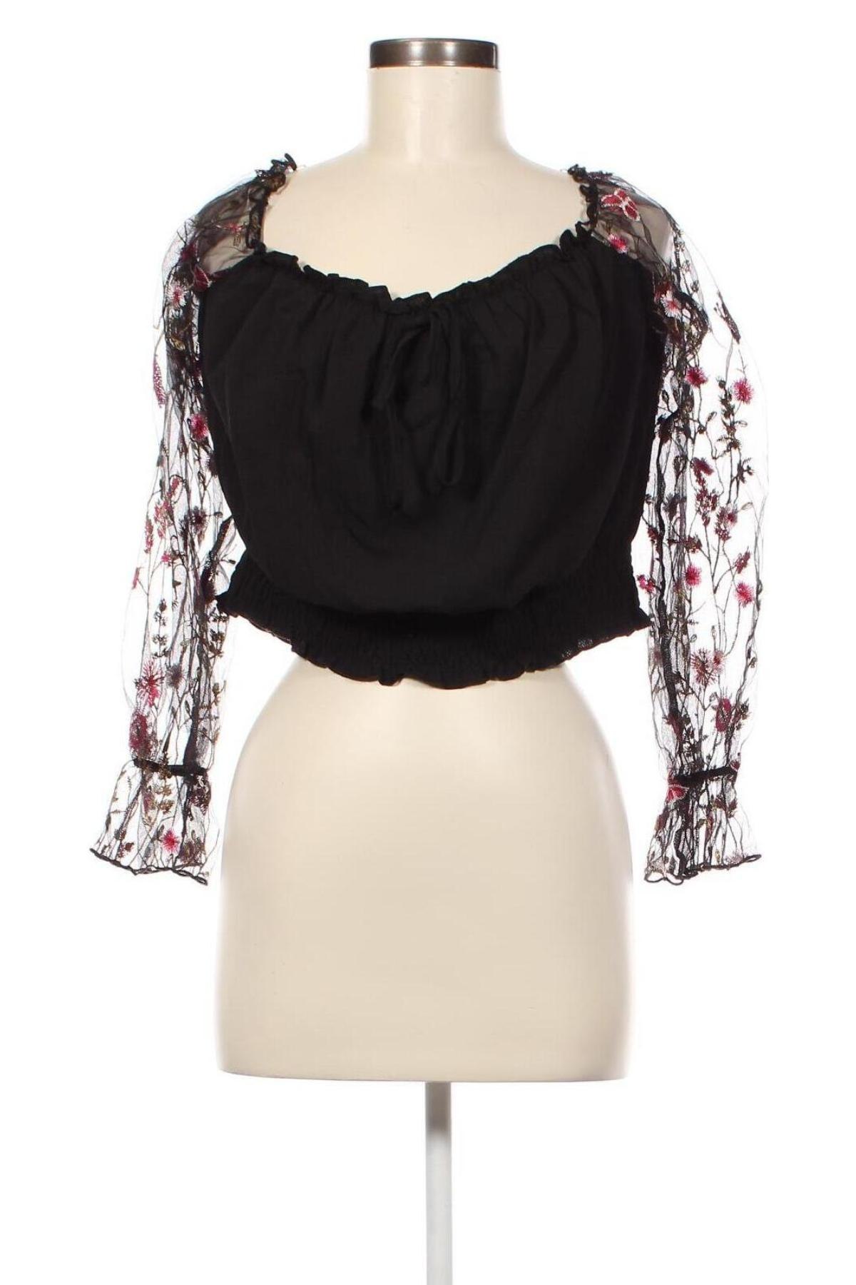 Дамска блуза SHEIN, Размер XL, Цвят Черен, Цена 10,45 лв.