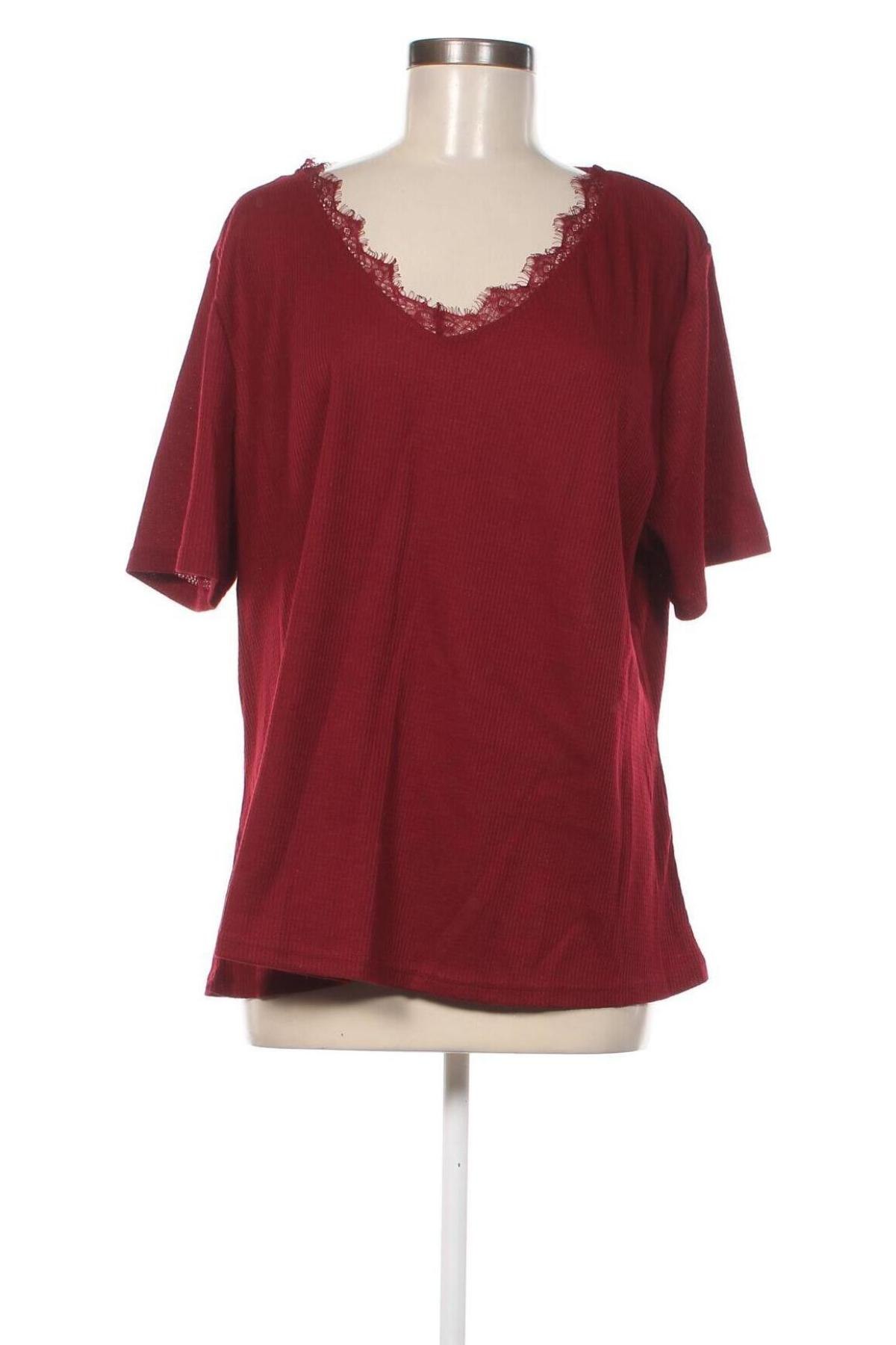 Дамска блуза SHEIN, Размер 3XL, Цвят Червен, Цена 11,40 лв.