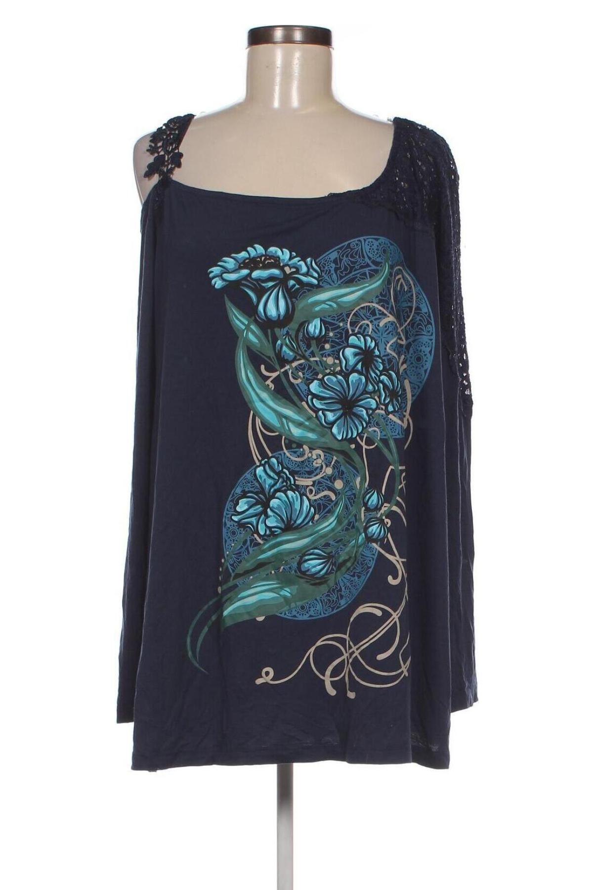 Damen Shirt Sheego by Joe Browns, Größe 3XL, Farbe Blau, Preis 23,66 €