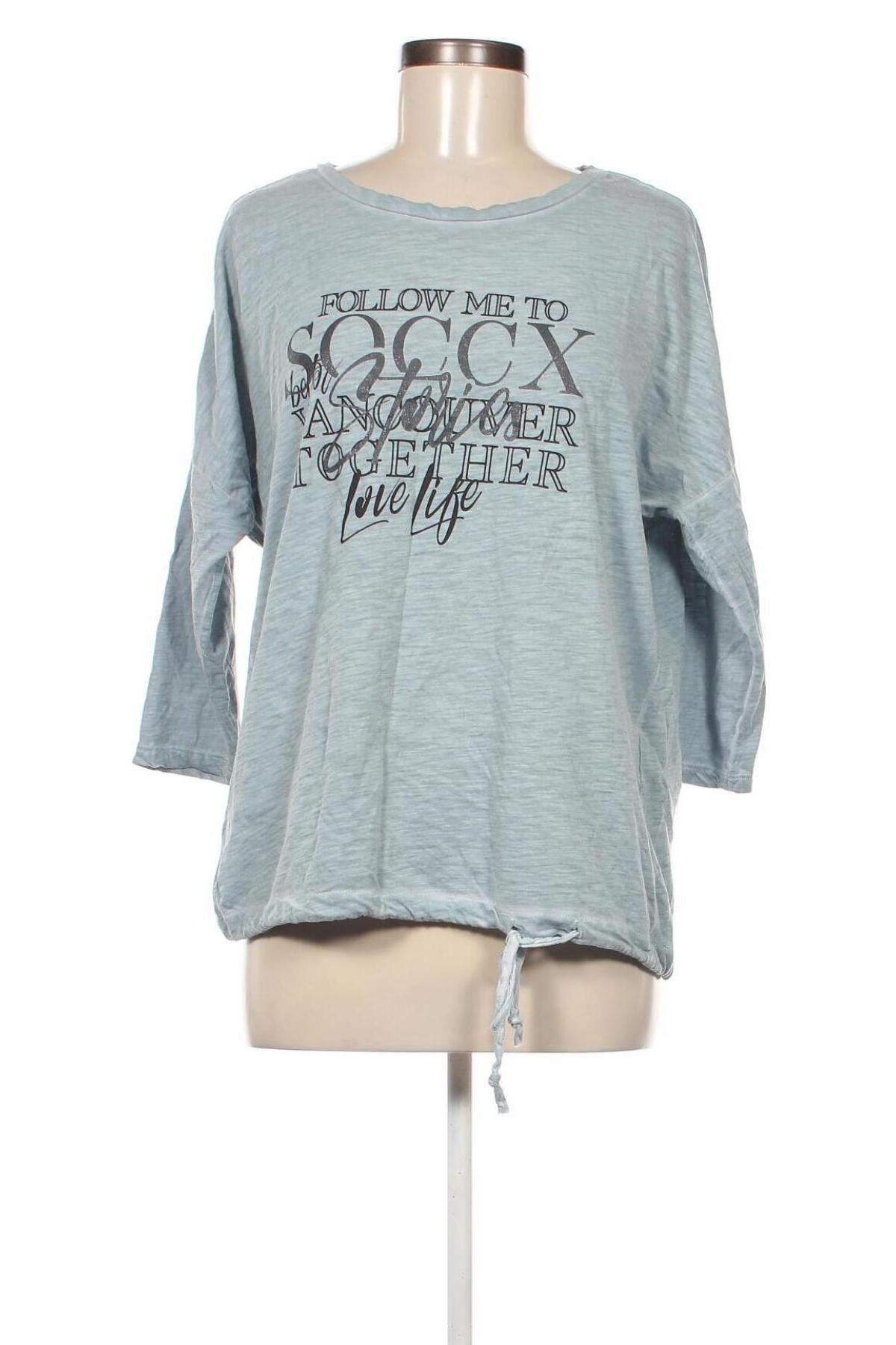 Γυναικεία μπλούζα Soccx, Μέγεθος M, Χρώμα Μπλέ, Τιμή 13,36 €