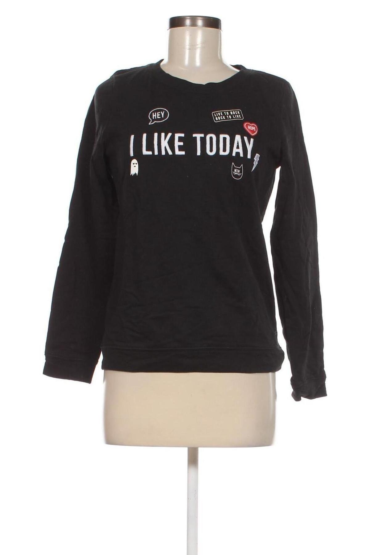 Γυναικεία μπλούζα Tom Tailor, Μέγεθος M, Χρώμα Μαύρο, Τιμή 17,44 €