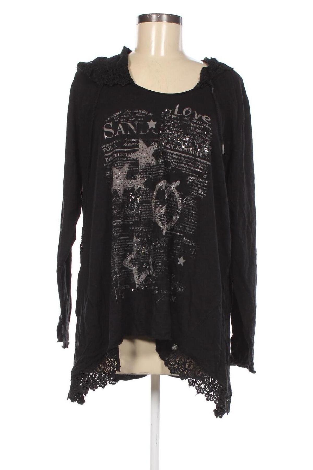 Γυναικεία μπλούζα Tredy, Μέγεθος XXL, Χρώμα Μαύρο, Τιμή 11,75 €