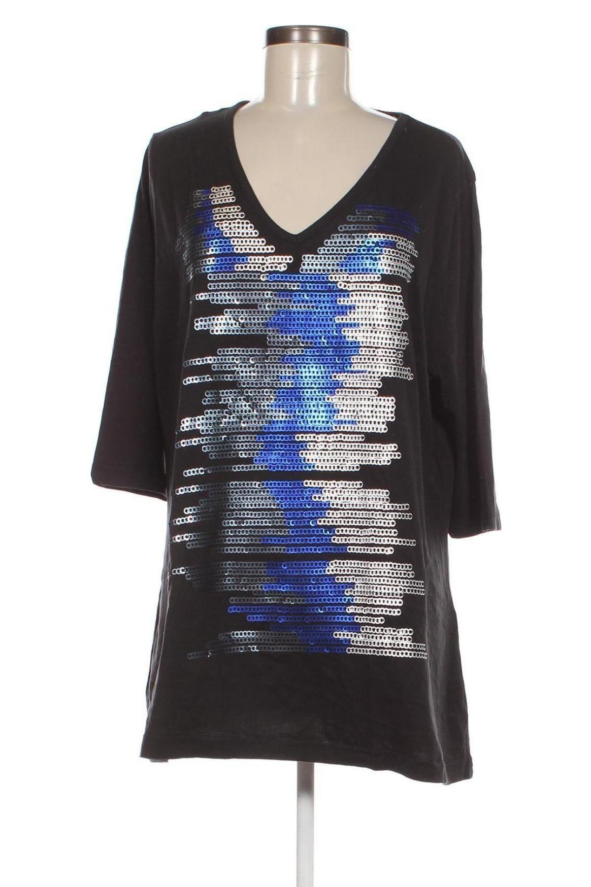 Γυναικεία μπλούζα Ulla Popken, Μέγεθος 3XL, Χρώμα Πολύχρωμο, Τιμή 10,43 €