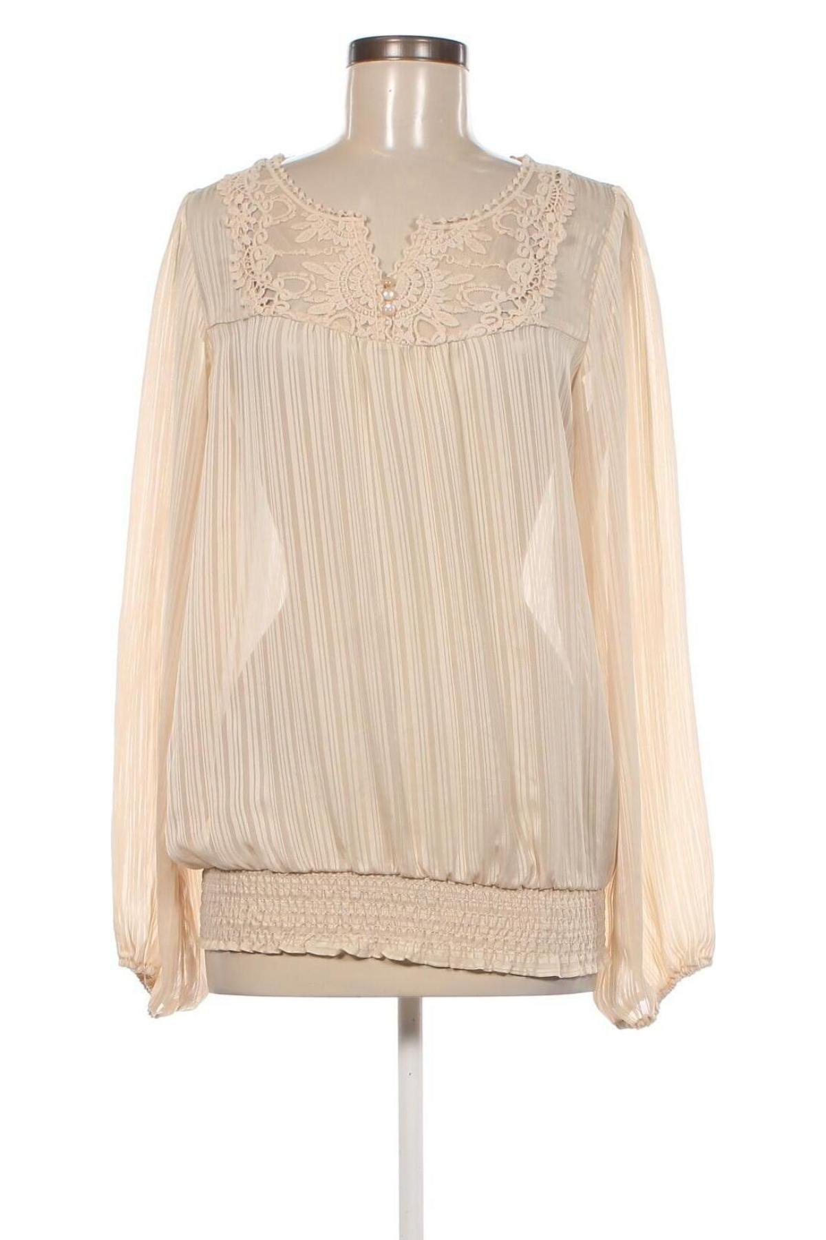 Γυναικεία μπλούζα Vero Moda, Μέγεθος L, Χρώμα  Μπέζ, Τιμή 5,83 €