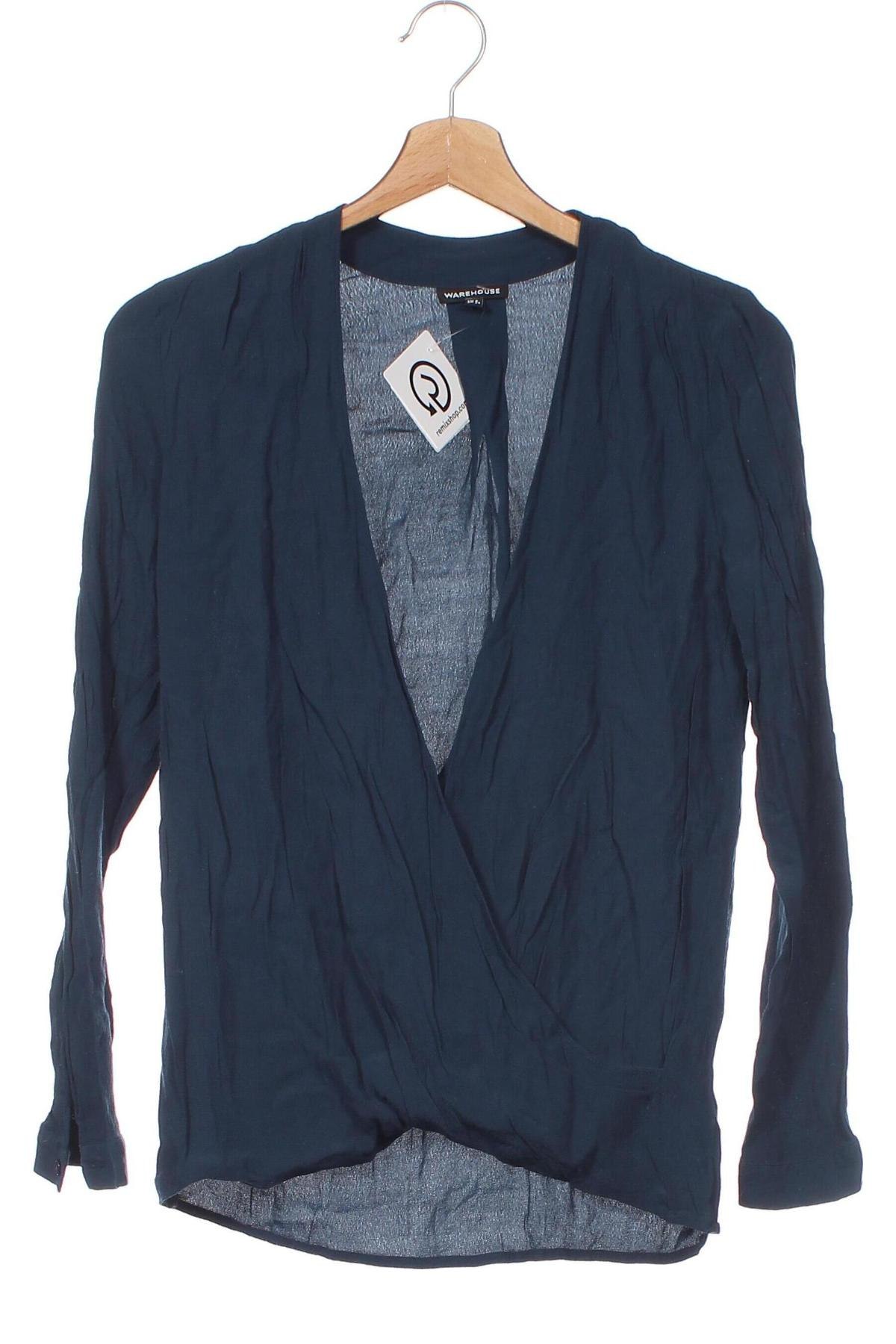 Γυναικεία μπλούζα Warehouse, Μέγεθος XS, Χρώμα Μπλέ, Τιμή 10,54 €
