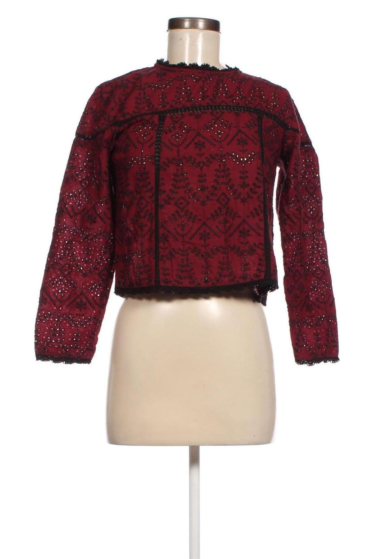 Дамска блуза Zara, Размер S, Цвят Червен, Цена 15,39 лв.