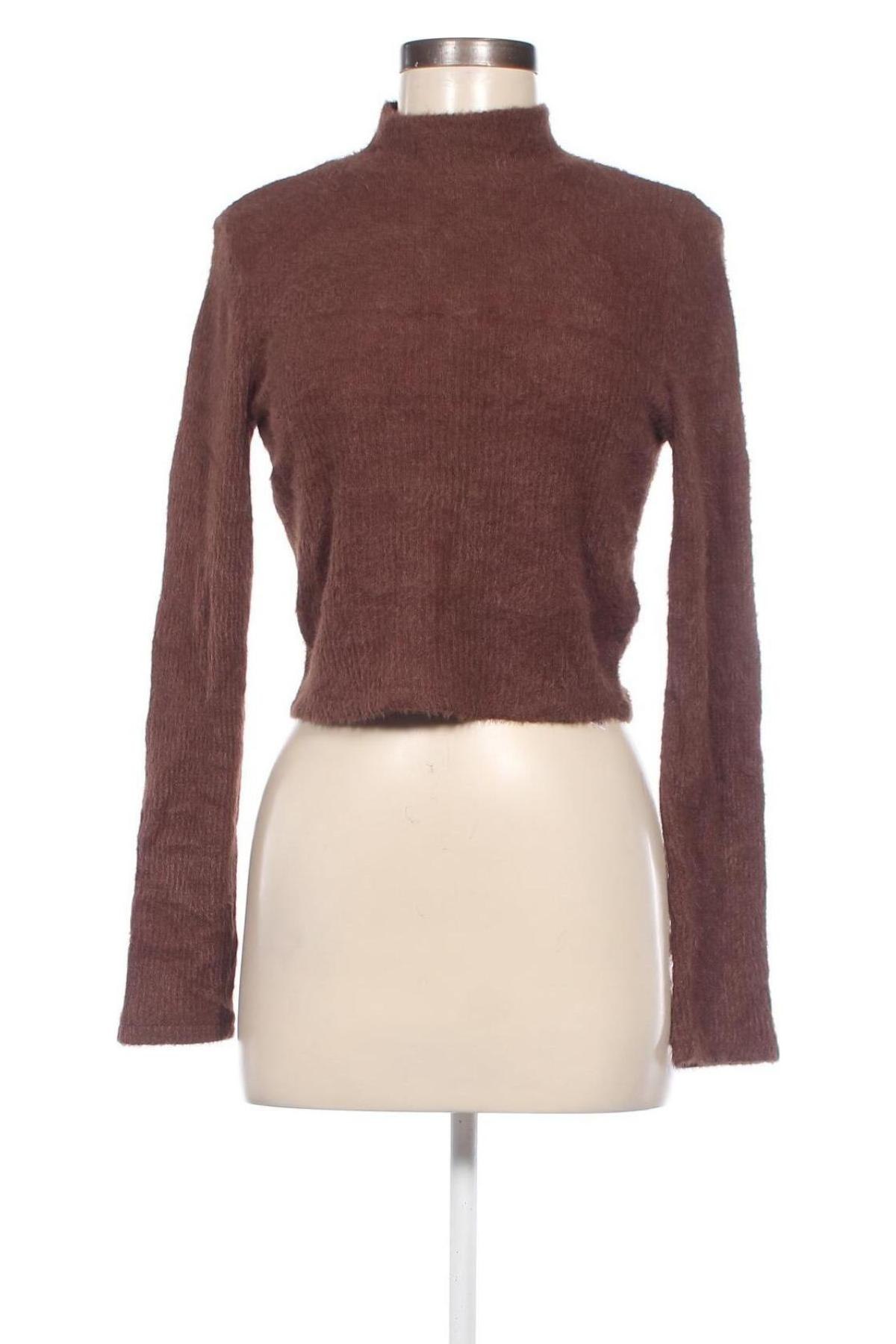 Дамска блуза Zara, Размер S, Цвят Кафяв, Цена 5,40 лв.