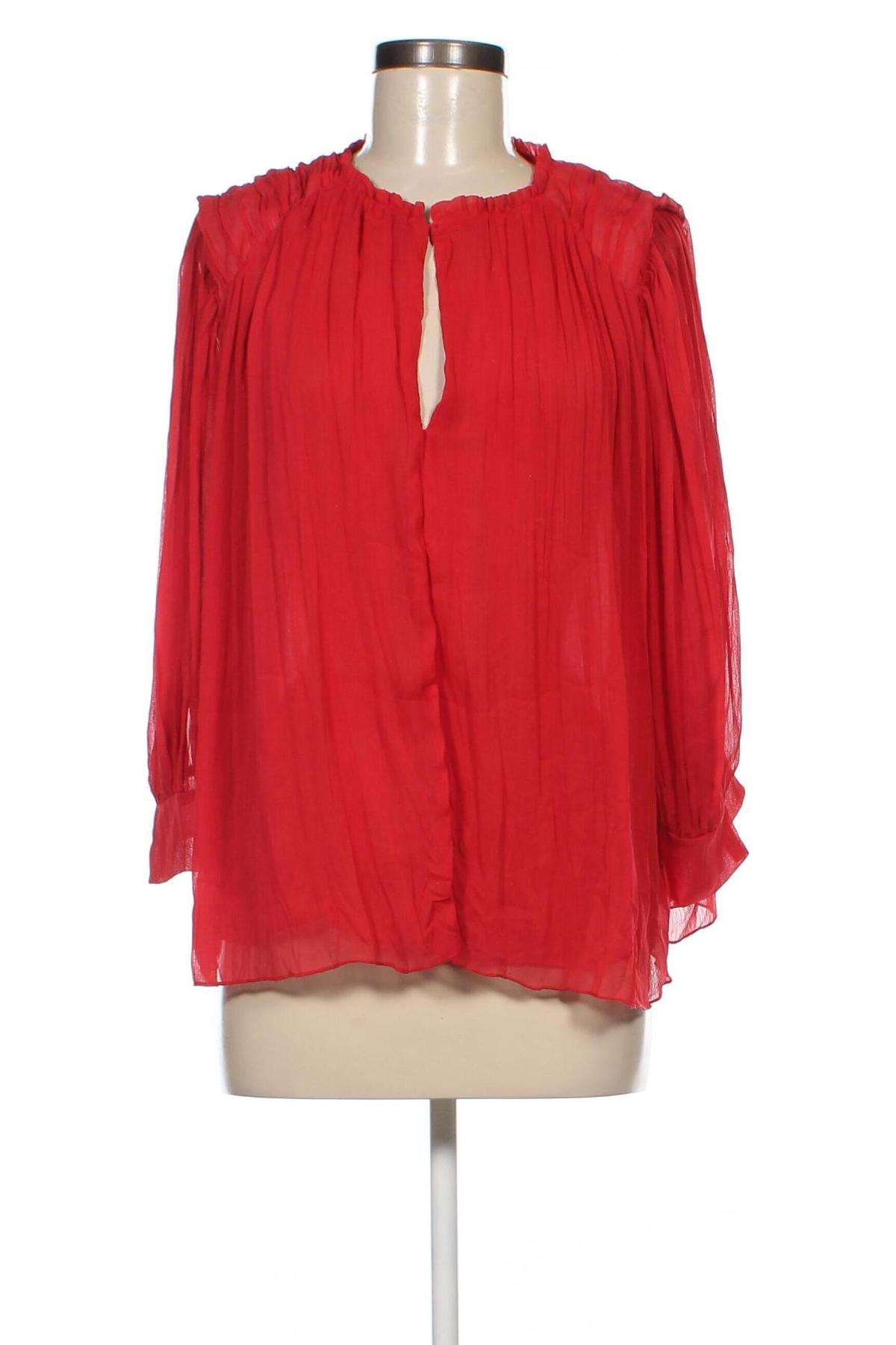 Дамска блуза Zara, Размер M, Цвят Червен, Цена 10,80 лв.