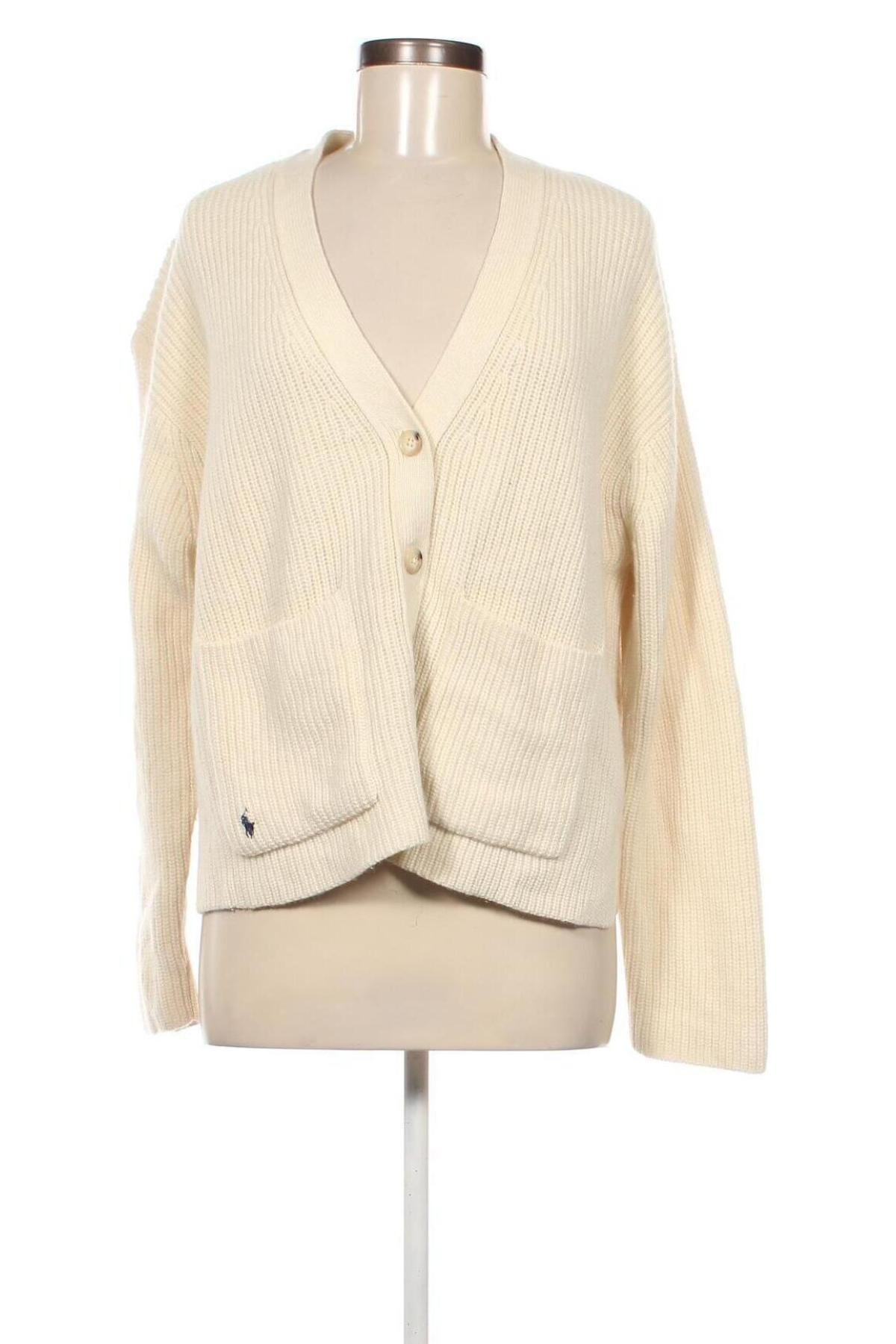 Cardigan de damă Polo By Ralph Lauren, Mărime L, Culoare Ecru, Preț 626,48 Lei