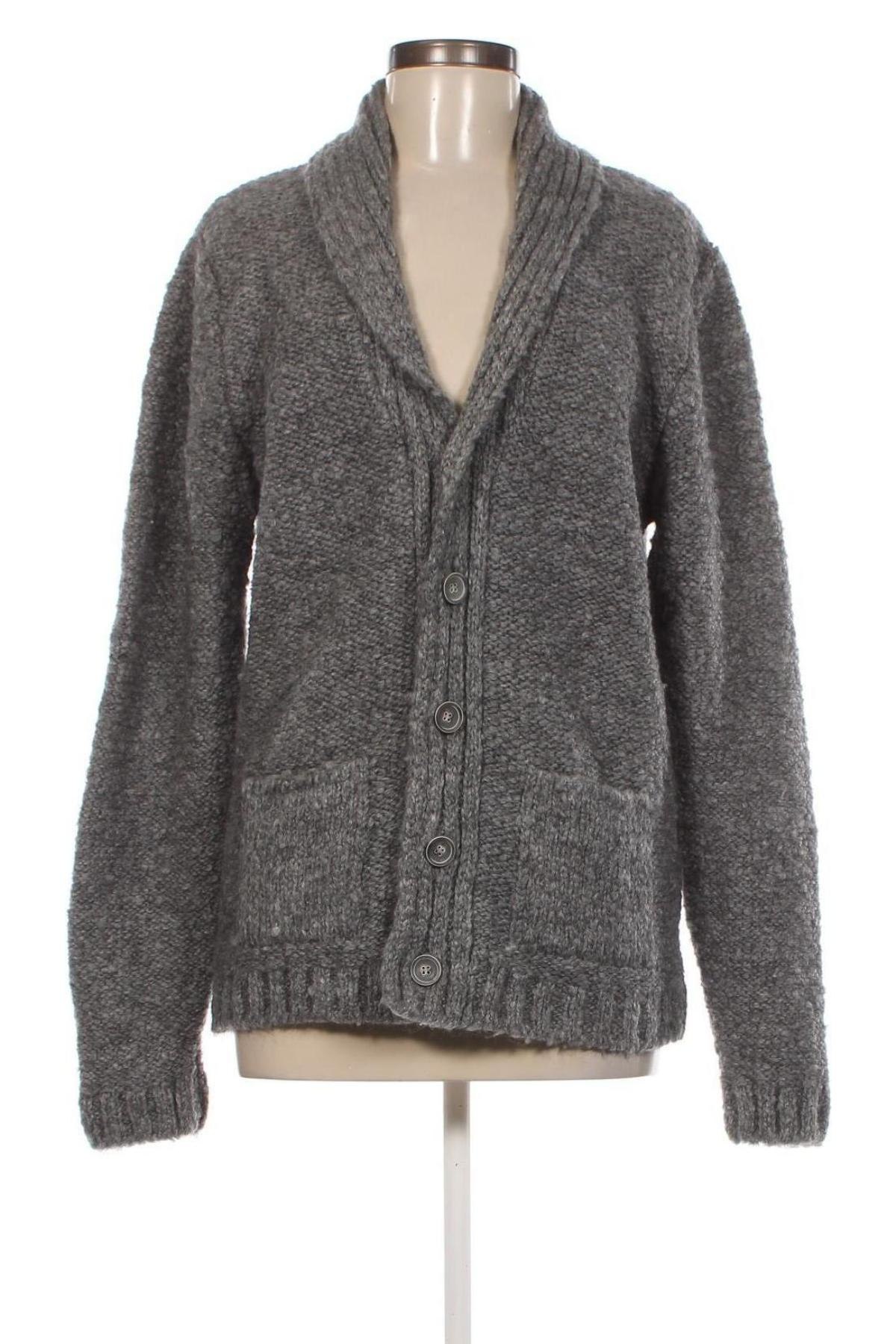 Γυναικεία ζακέτα Wool & Co, Μέγεθος L, Χρώμα Γκρί, Τιμή 21,09 €